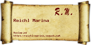Reichl Marina névjegykártya